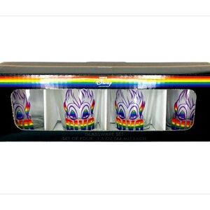 Disney Villain Ursula Shot Glass Set of Four Rainbow Collection Limited Edition
